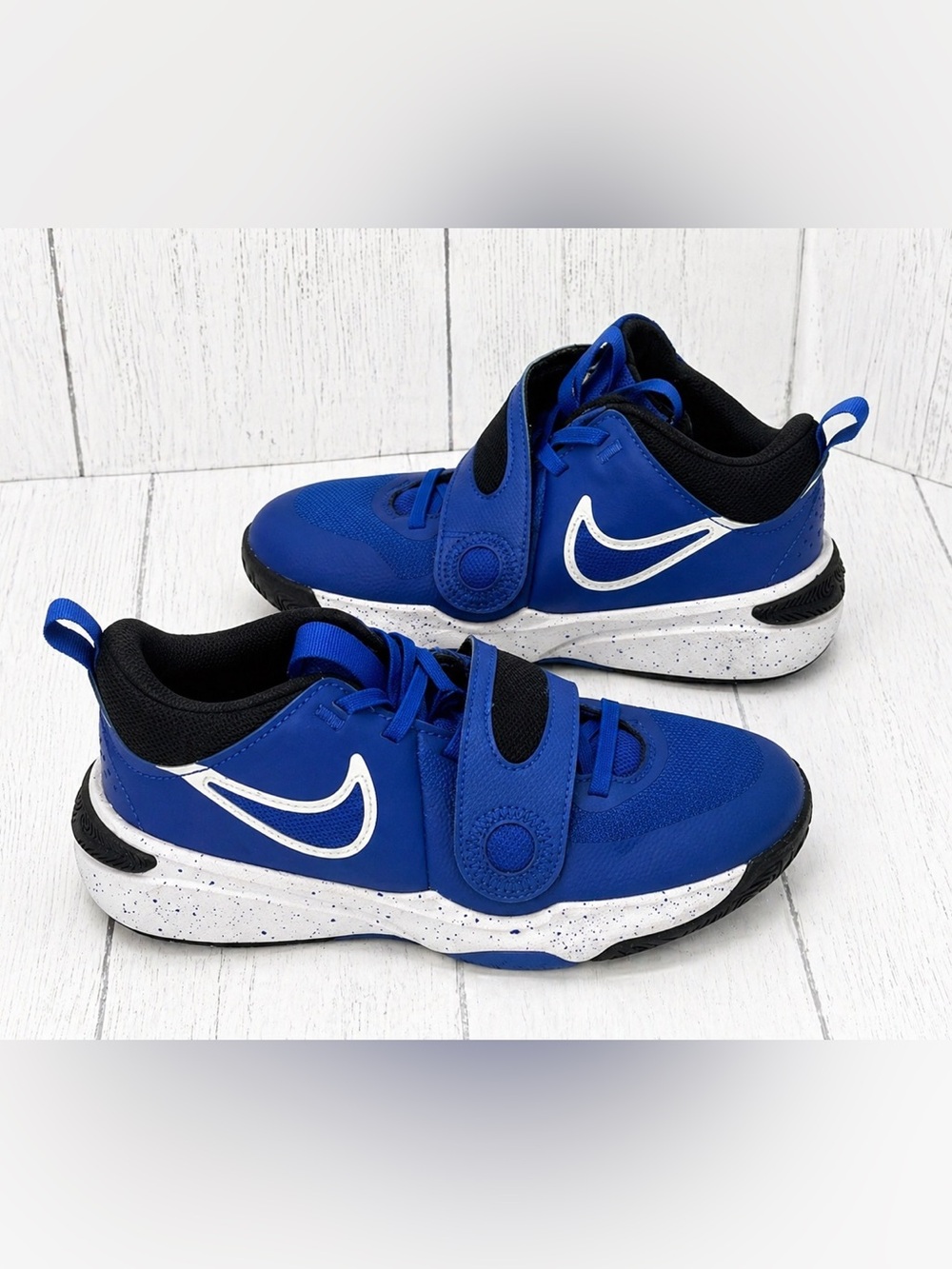 Nike Team Hustle D 11 Big Kids Basketball Blue White Athletic Sneakers Sz 4 Y - Picture 7 of 9